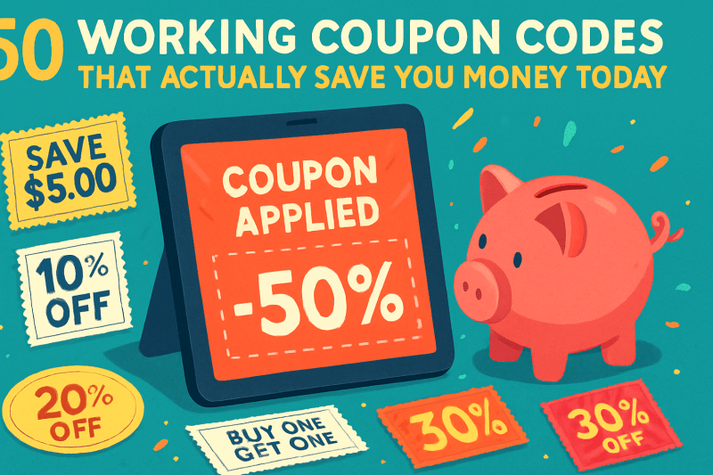 50 Working Coupon Codes That Save You Money Today