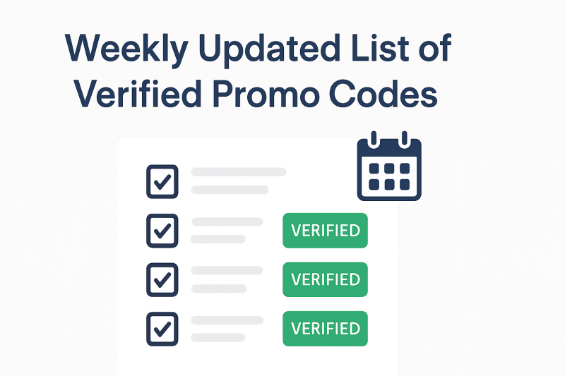 Weekly Updated List of Verified Promo Codes