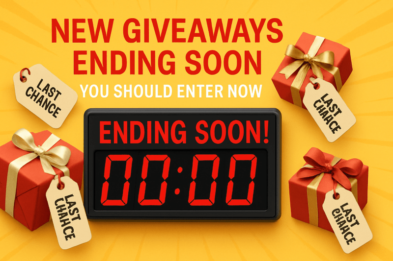 New Giveaways Ending Soon You Should Enter Now