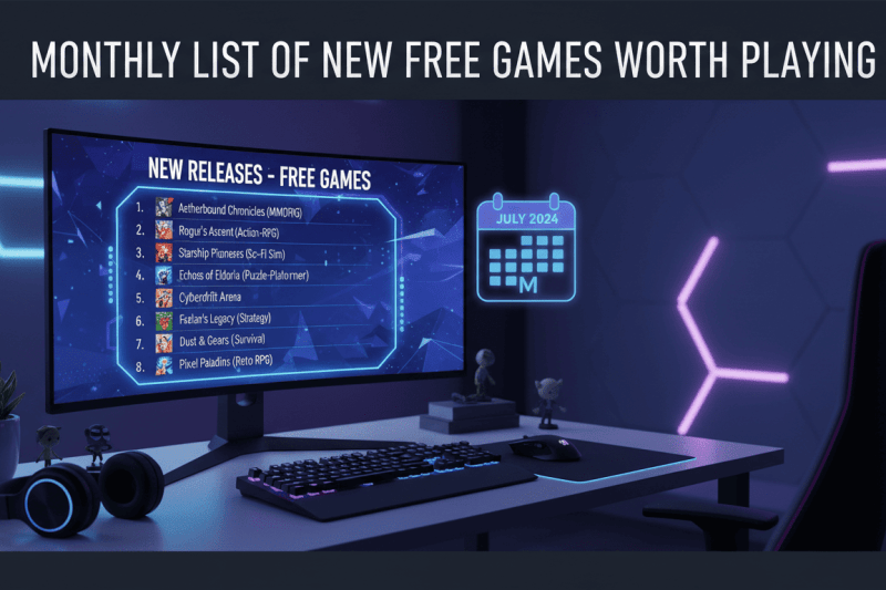 Monthly List of New Free Games Worth Playing